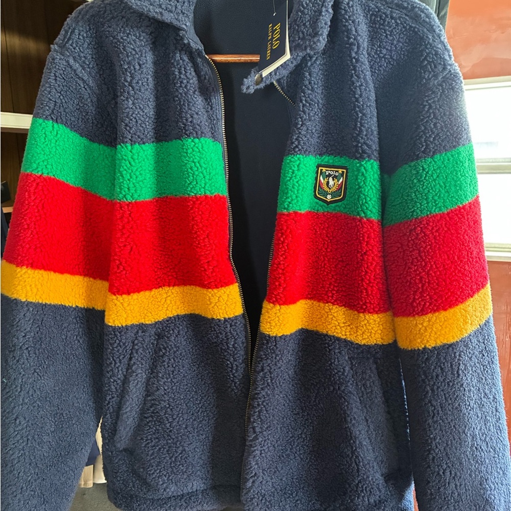 POLO RALPH LAUREN  FLEECE JACKET  MEDIUM. NEW WITH TAGS.